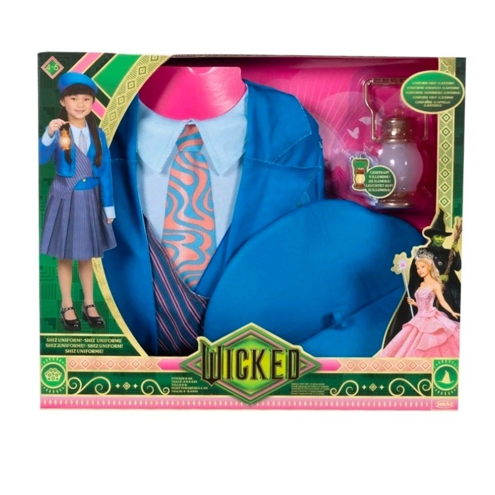 Wicked Movie Shiz University Uniform Costume Light Up Lantern 4-6X Jakks Pacific